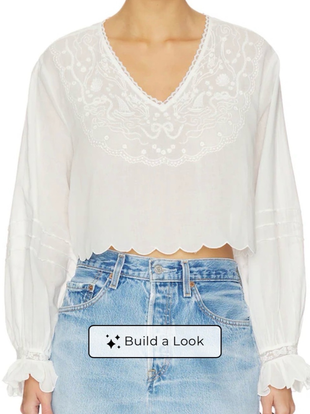 Agnes Blouse in White
For Love & Lemons
